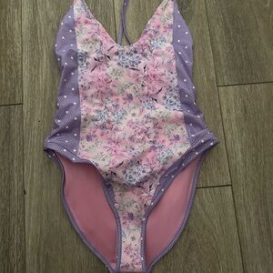LoveShackFancy Pink Floral Swimwear